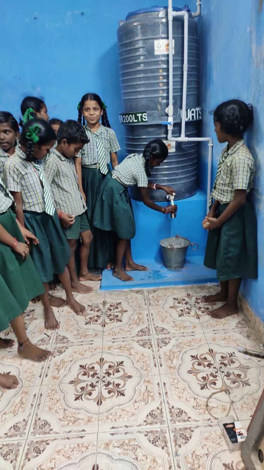 Safe drinking Water for vulnerable children in schools and anganwadis (200 Litres)